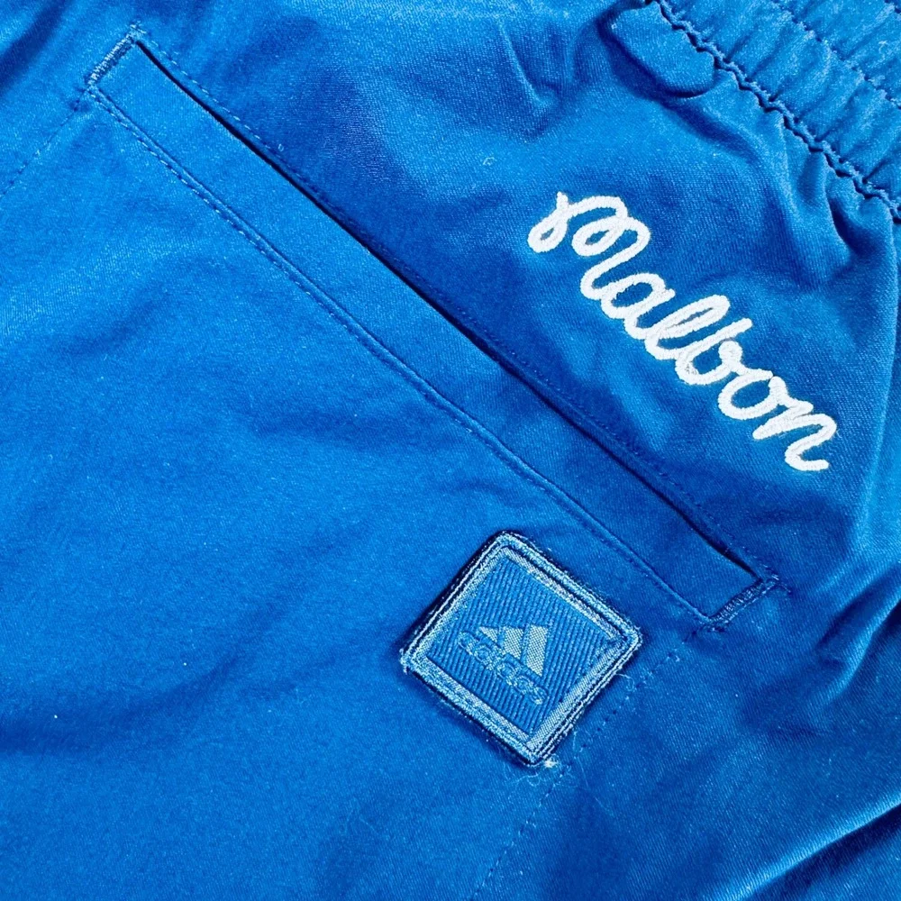 Adidas x Malbon Go-To Commuter Golf Pants Mens 34x32 Blue Tapered Jogger IA4771